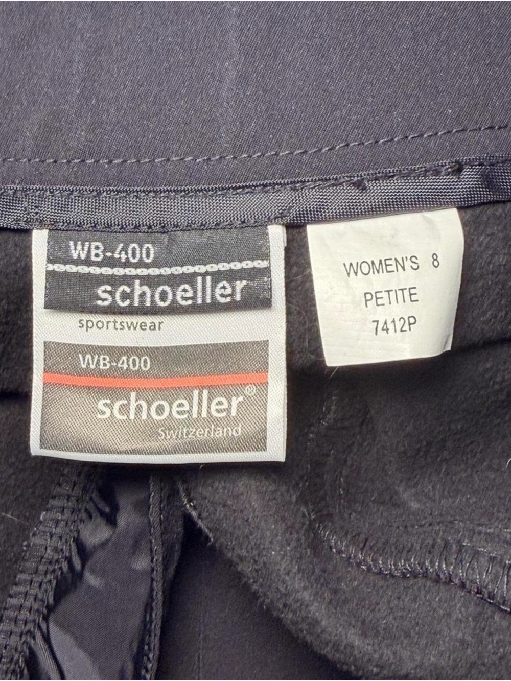 Schoeller WB-400 Softshell Ski Snow Pants Womens Petite 8 Black Stretch - Picture 7 of 8